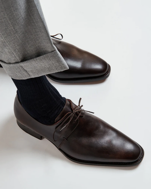 Museum Brown Leather Derby Dress Shoe