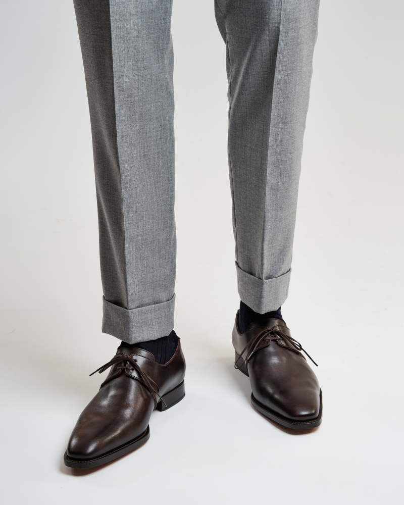 Museum Brown Leather Derby Dress Shoe