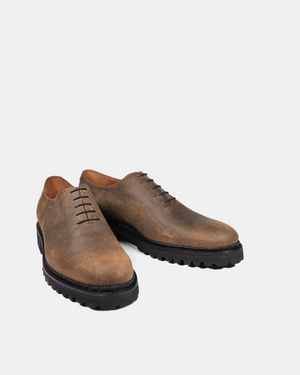 Mole Waxed Suede Wholecut Oxford Shoe
