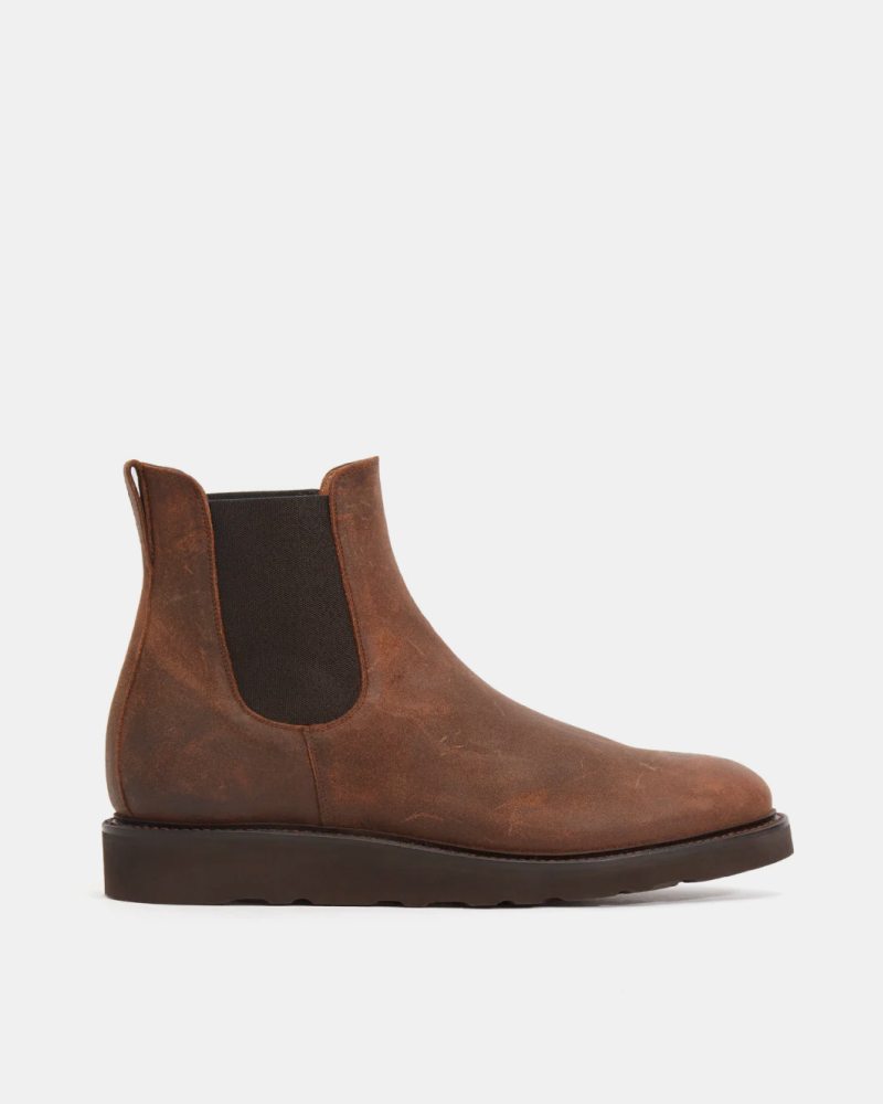 Waxed leather hot sale chelsea boots