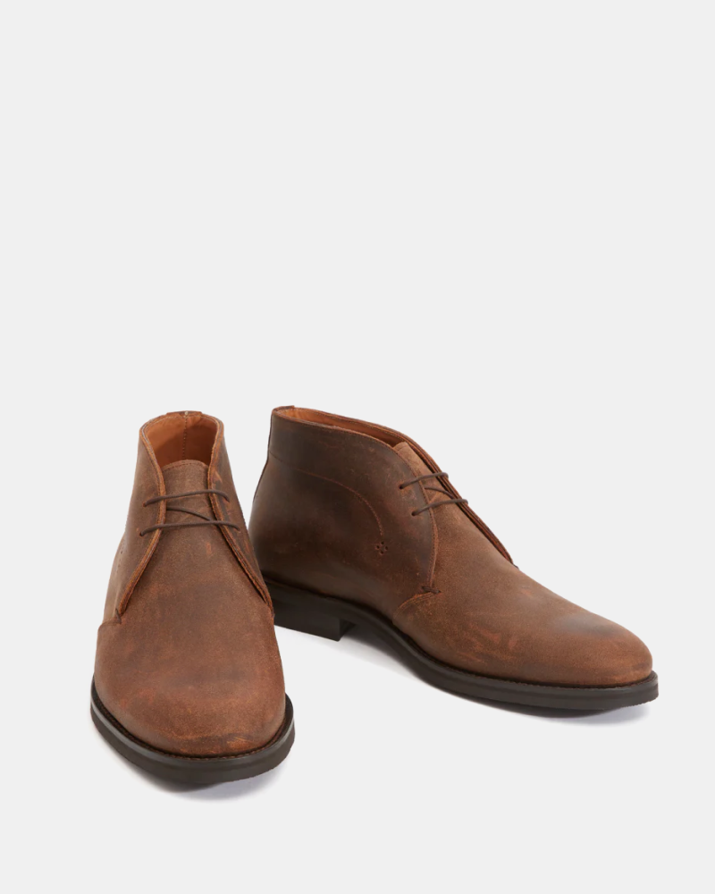 Brown Waxed Suede Waterproof Chukka Boot Cobbler Union