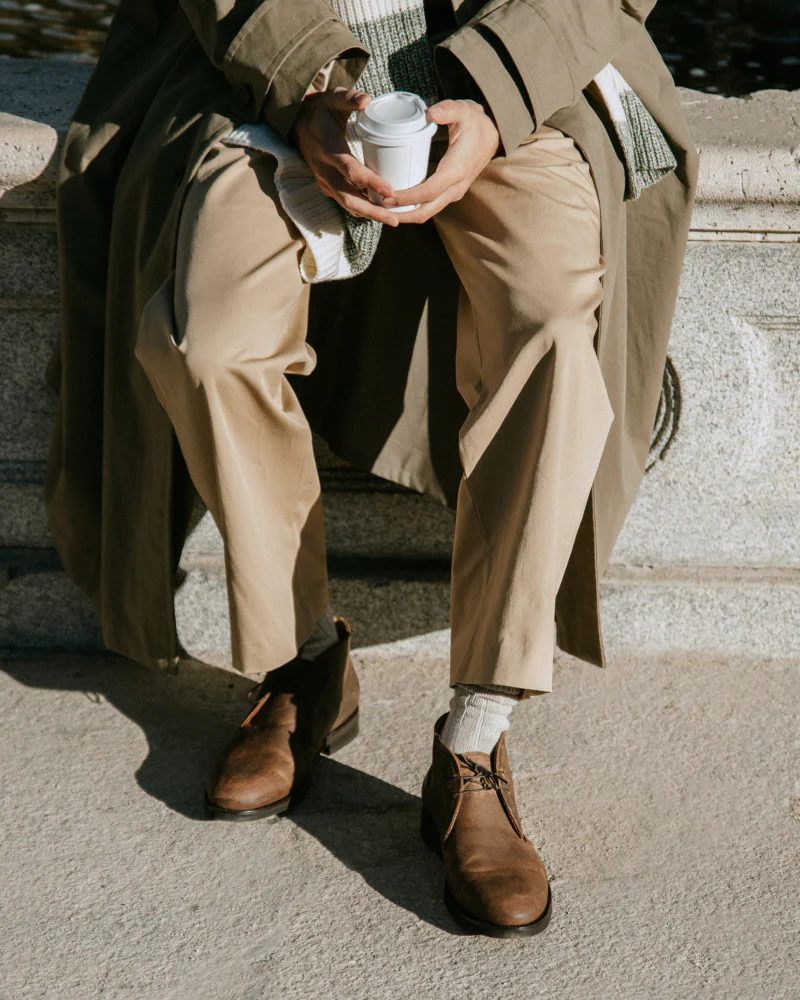 Brown Waxed Waterproof Chukka Boot - Cobbler Union