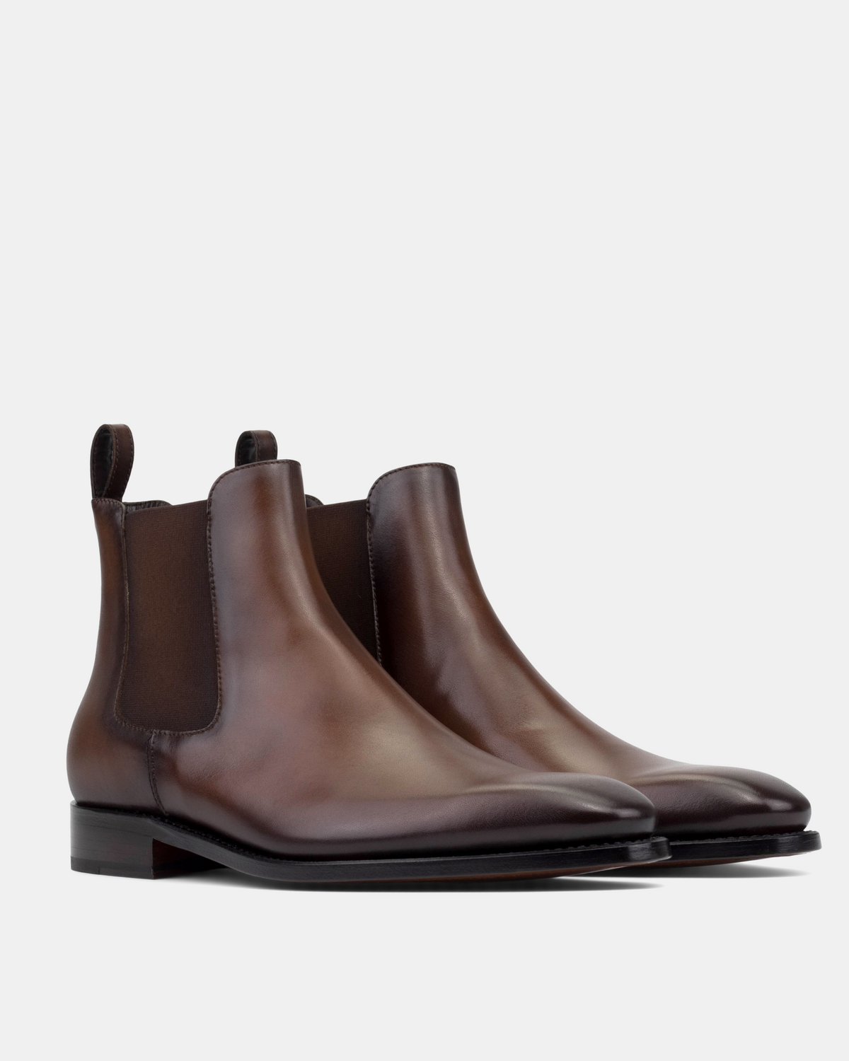 Men's Brown Leather Chelsea Dress Boots | Bennett 722