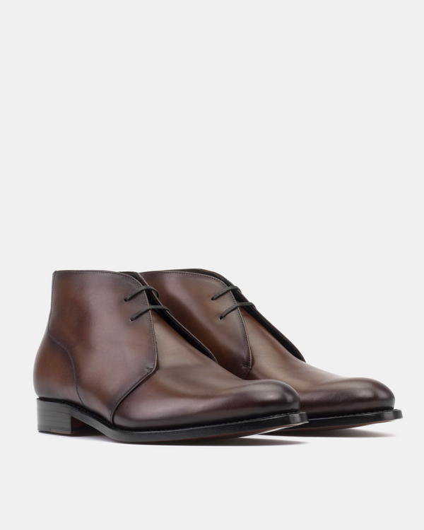 Men's Brown Leather Chukka Boots