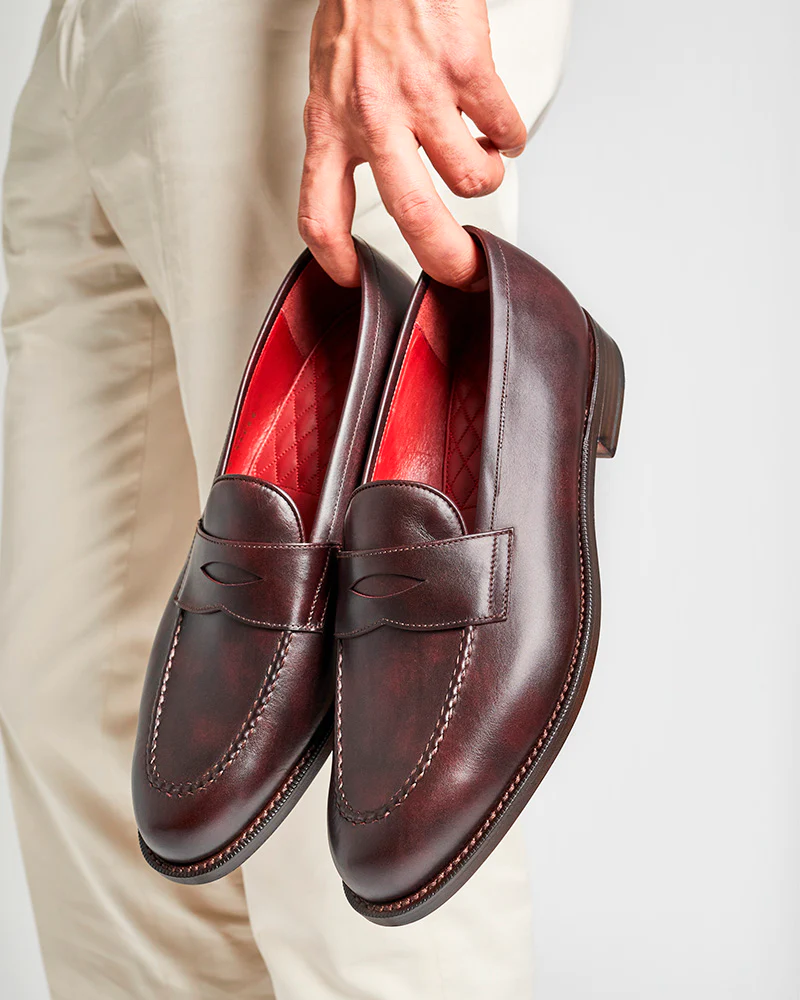 Burgundy Leather Penny Loafer - Cobbler Union