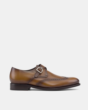 Chris Cognac Calf with Half-Rubber Soles - 675