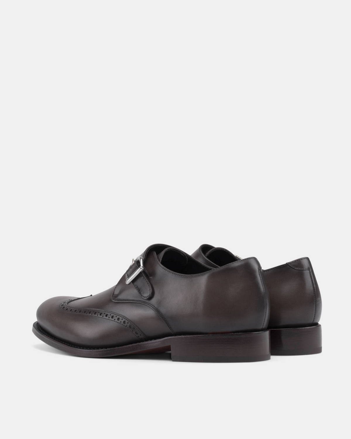 Chris Dark Brown Calf Single Monk - 675
