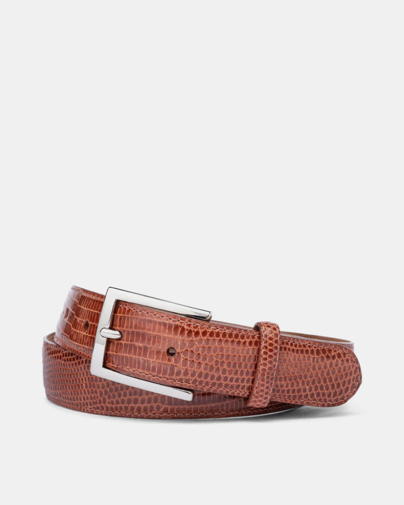 BELT TEJU LIZARD, Cognac main image 0