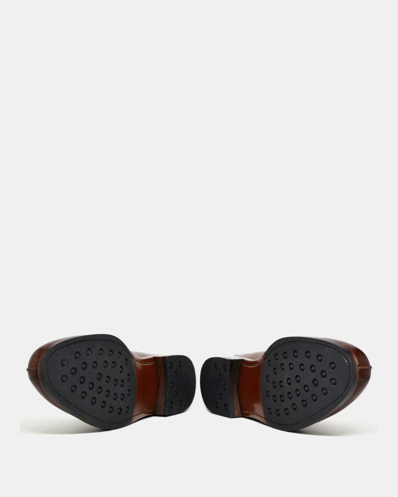 Museum Cognac Leather & Tobacco Suede Loafer