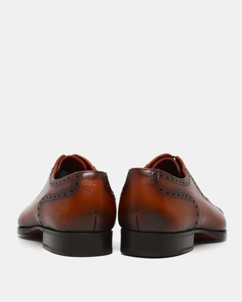 Cognac Grain Cap Toe Oxford Shoe - Cobbler Union