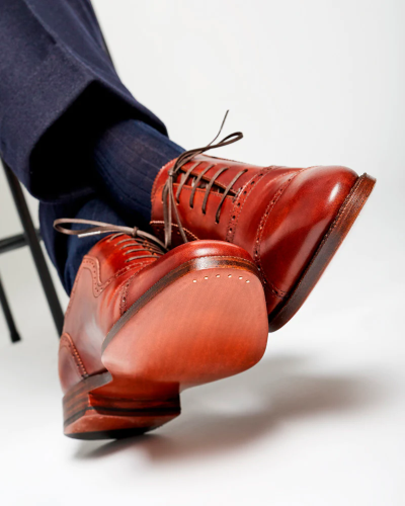 Museum Cognac Brogue Oxford Dress Shoe 7.5 UK / 8.5 US Museum Cognac Brogue Oxford Dress Shoe 7.5 UK / 8.5 US
