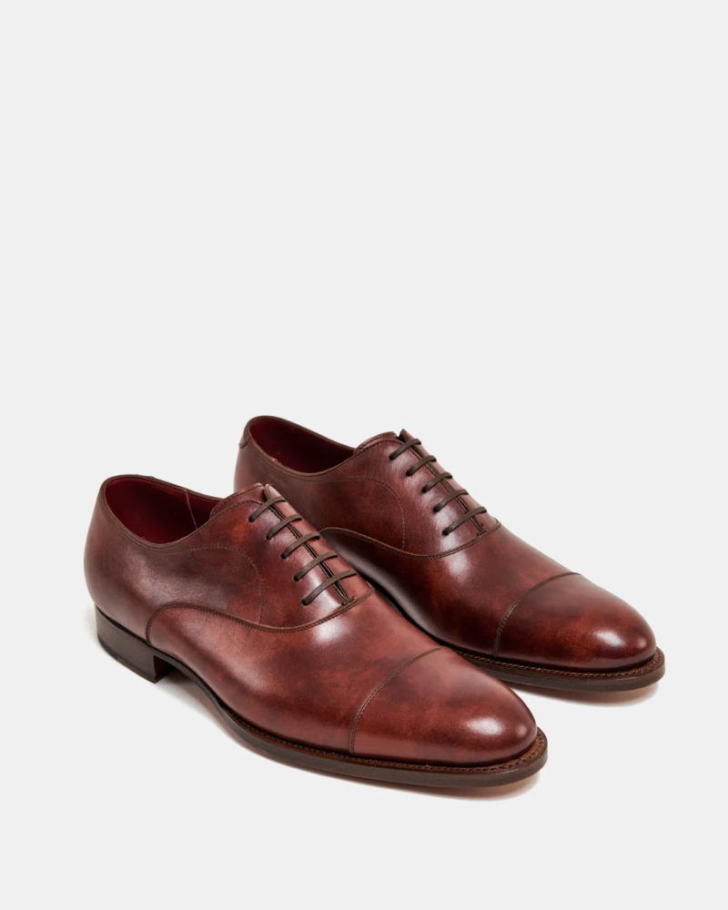 Museum Cognac Cap Toe Oxford with Rubber Half Soles