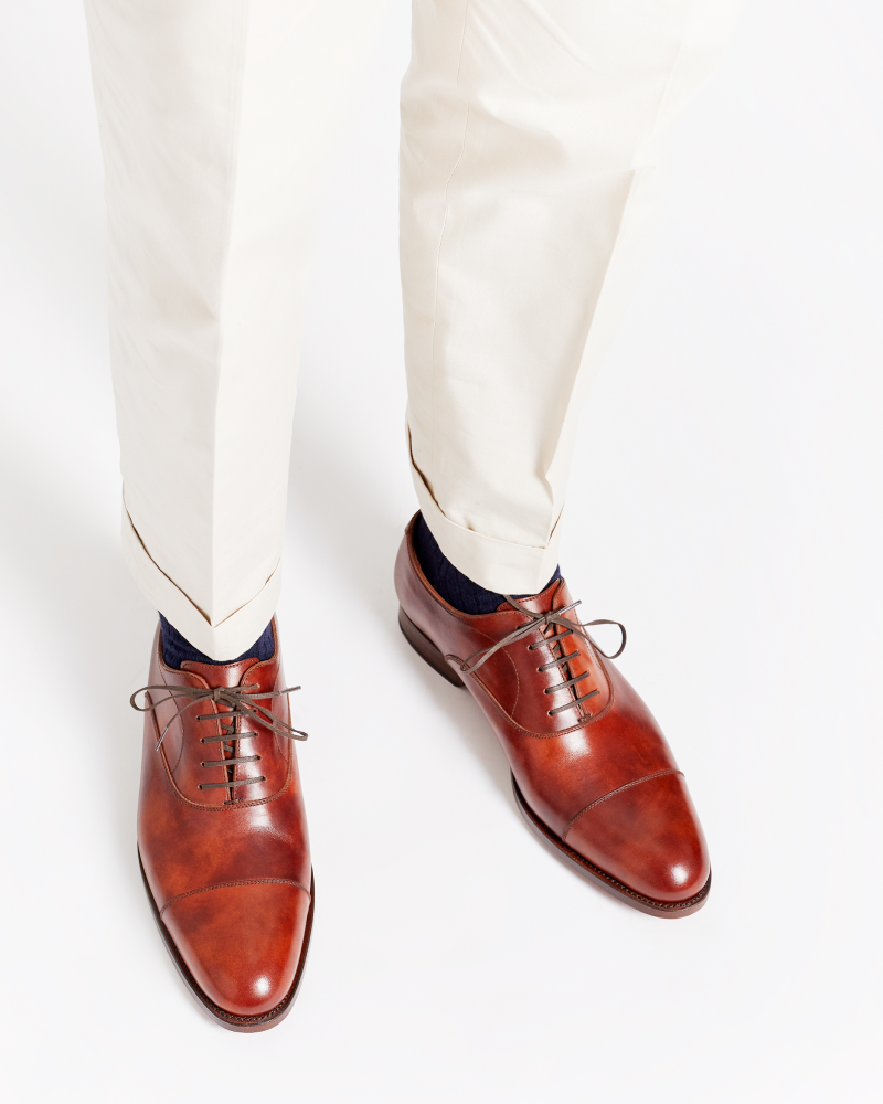 Museum Cognac Cap Toe Oxford Dress Shoe Cobbler Union