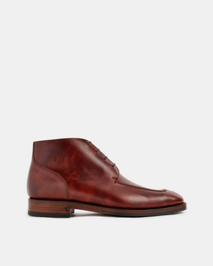 Museum Cognac Leather Ankle Boot