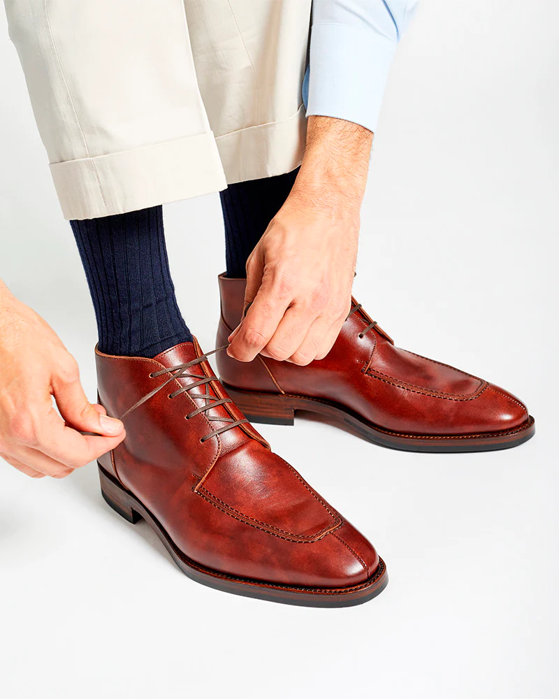 Museum Cognac Leather Ankle Boot Cobbler Union