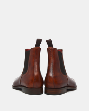 Cognac Leather Chelsea Boot