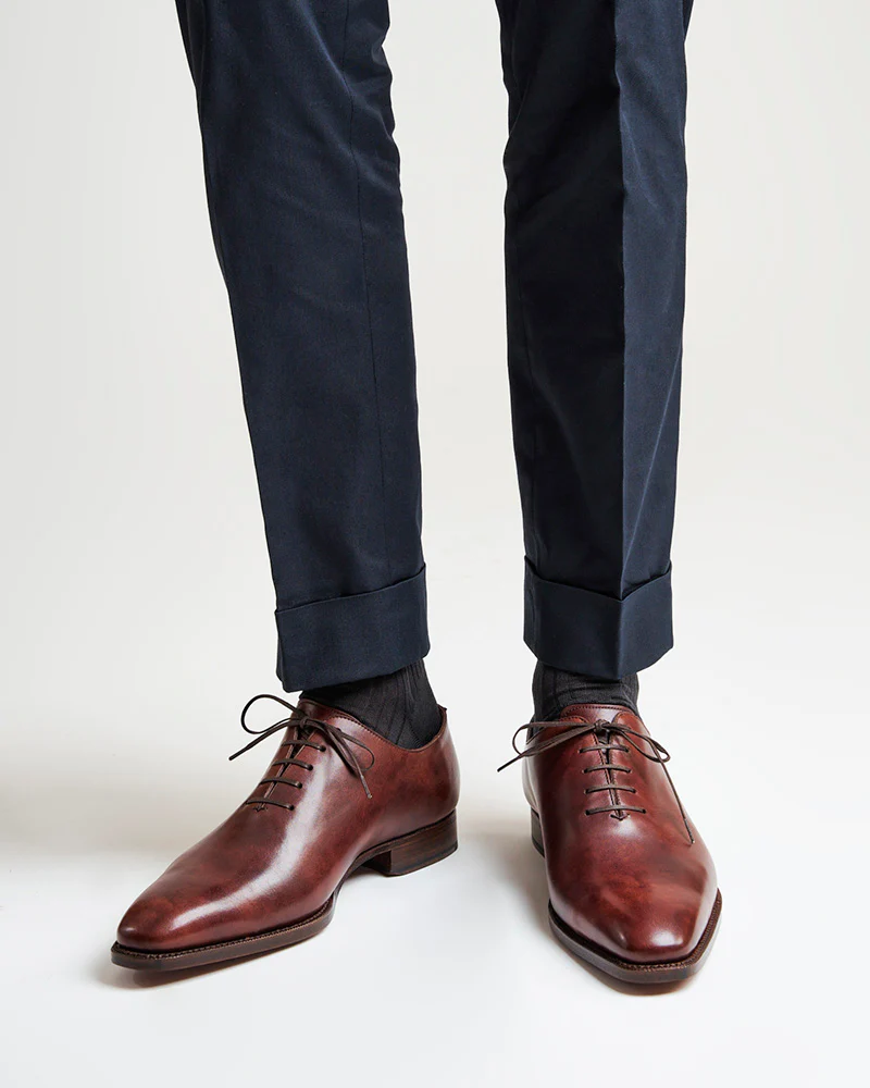 Cognac Wholecut Oxford Dress Shoe
