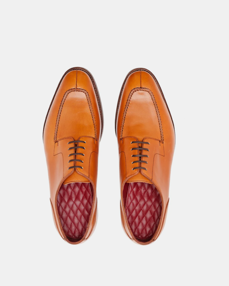 [SALE] - Cognac Calf Norwegian Split Toe Shoe