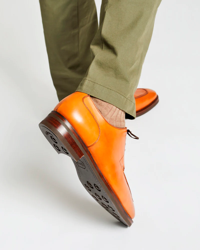 [SALE] - Cognac Calf Norwegian Split Toe Shoe