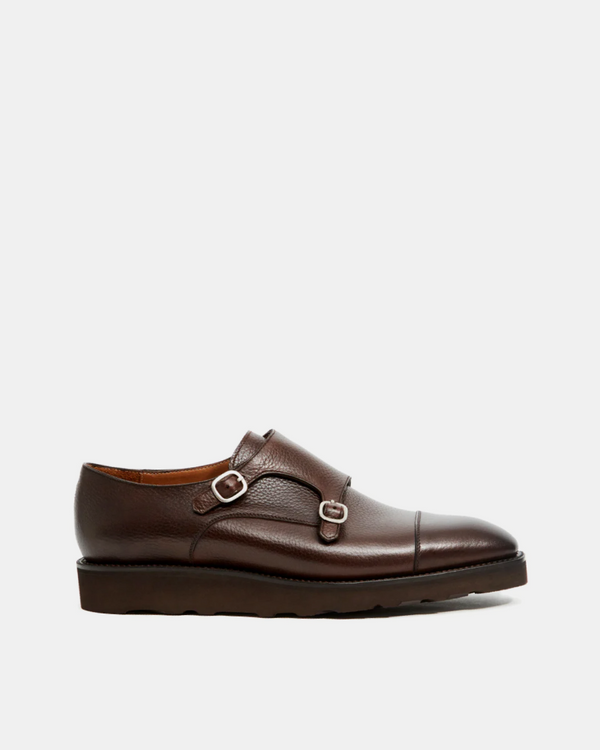 brown buckle dress shoes Men's Dark Leather Monk Strap | Francis March26MarketDays For Beach Beach Maid these shoes offer a Size:3XL (Bust 105-110 cm)
