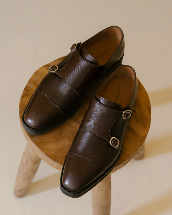 Dark Brown Lightweight Monkstrap Shoe 9.5 UK / 10.5 US Dark Brown Lightweight Monkstrap Shoe 9.5 UK / 10.5 US