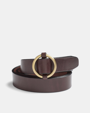 Dark Brown Ring Belt