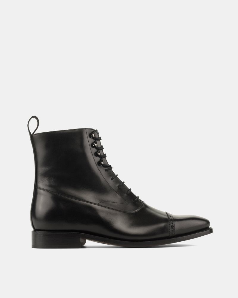 Guillaume Black Calf Balmoral Boot - 722