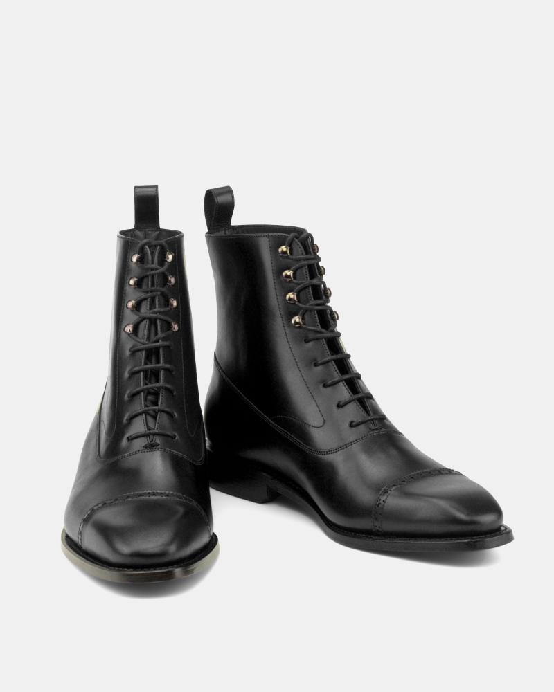 Guillaume Black Calf Balmoral Boot - 722