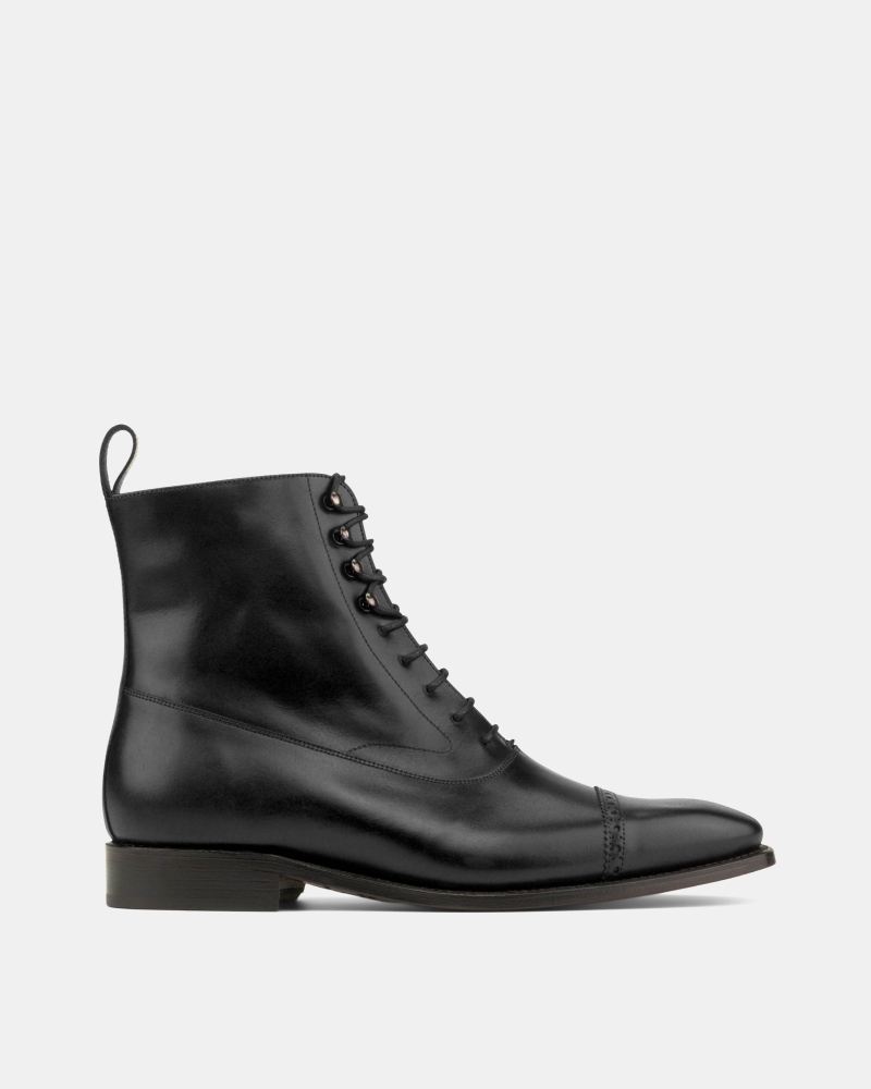 Guillaume Black Calf Balmoral Boot - 722