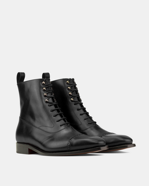 Guillaume Black Calf Balmoral Boot - 722