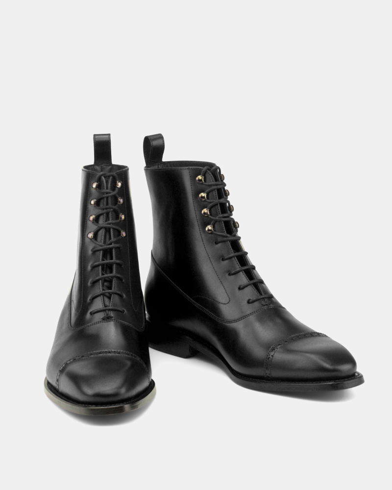 Guillaume Black Calf Balmoral Boot - 722