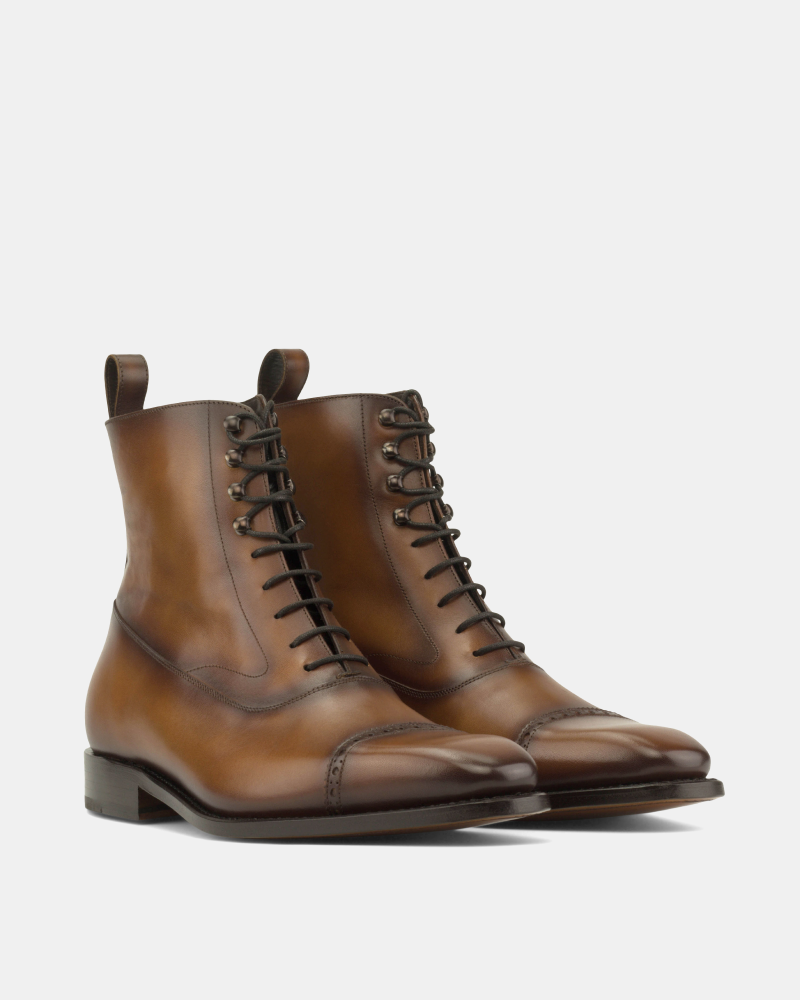 Guillaume Cognac Calf Balmoral Boot - 722