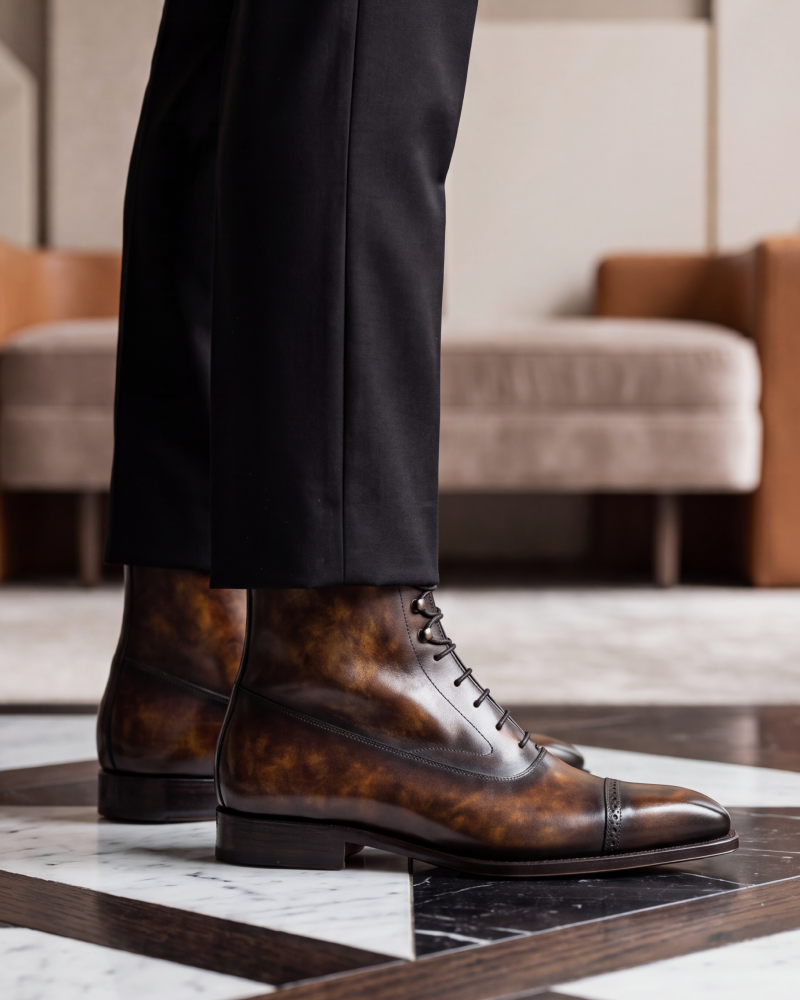 Guillaume Fire Patina Balmoral Boot - 722