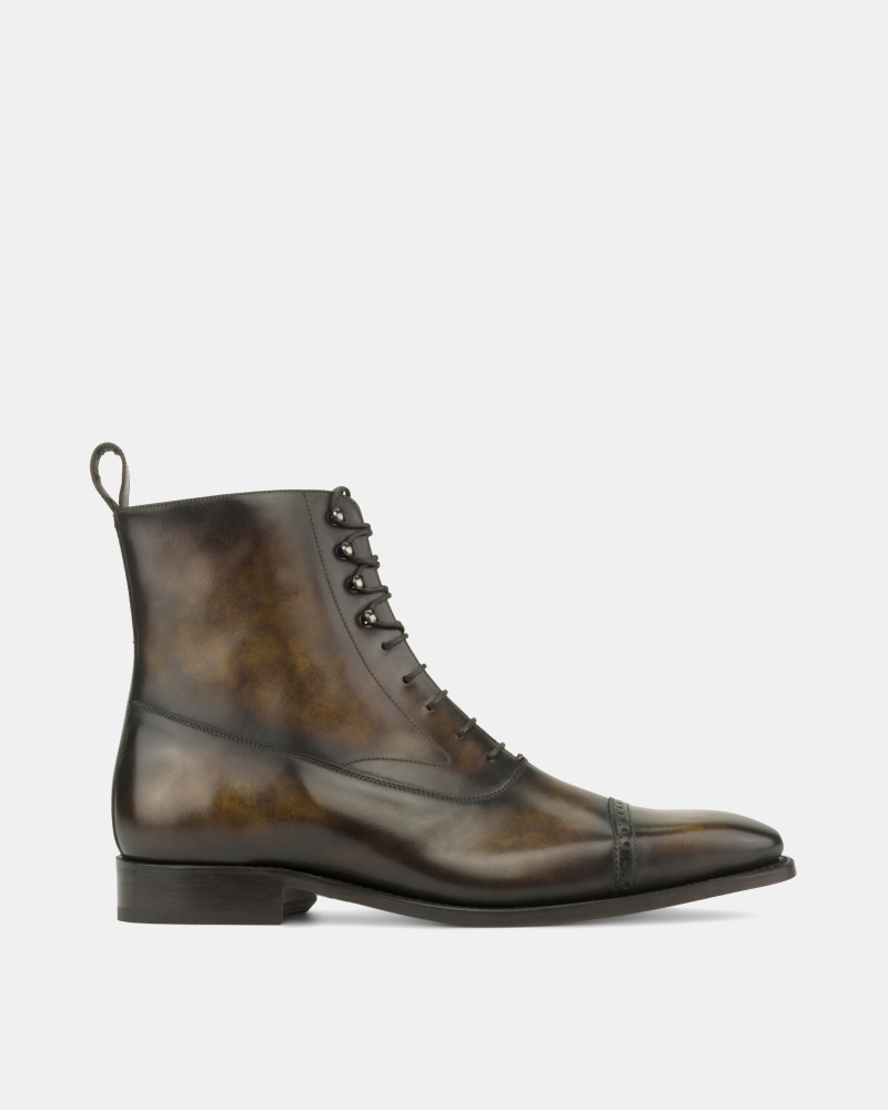 Guillaume Museum Brown Patina Balmoral Boot - 722