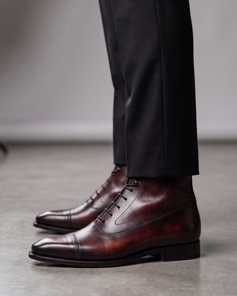 Guillaume Museum Oxblood Patina Balmoral Boot - 722