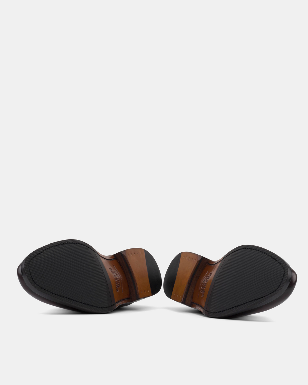 Vincent Black Calf in 722 with Half-Rubber Soles