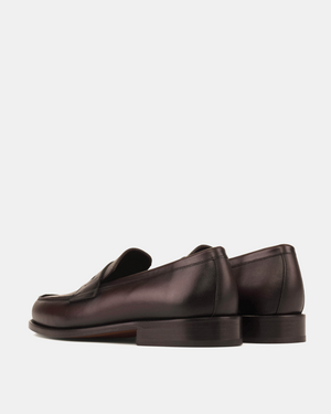 Henry Dark Brown Calf Penny Loafer - 144