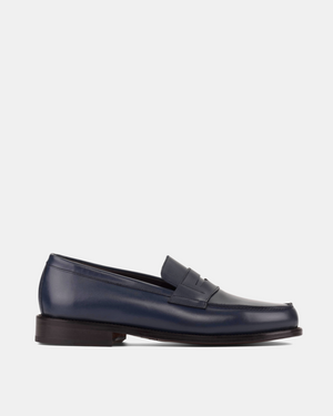 Henry Navy Calf Penny Loafer - 144
