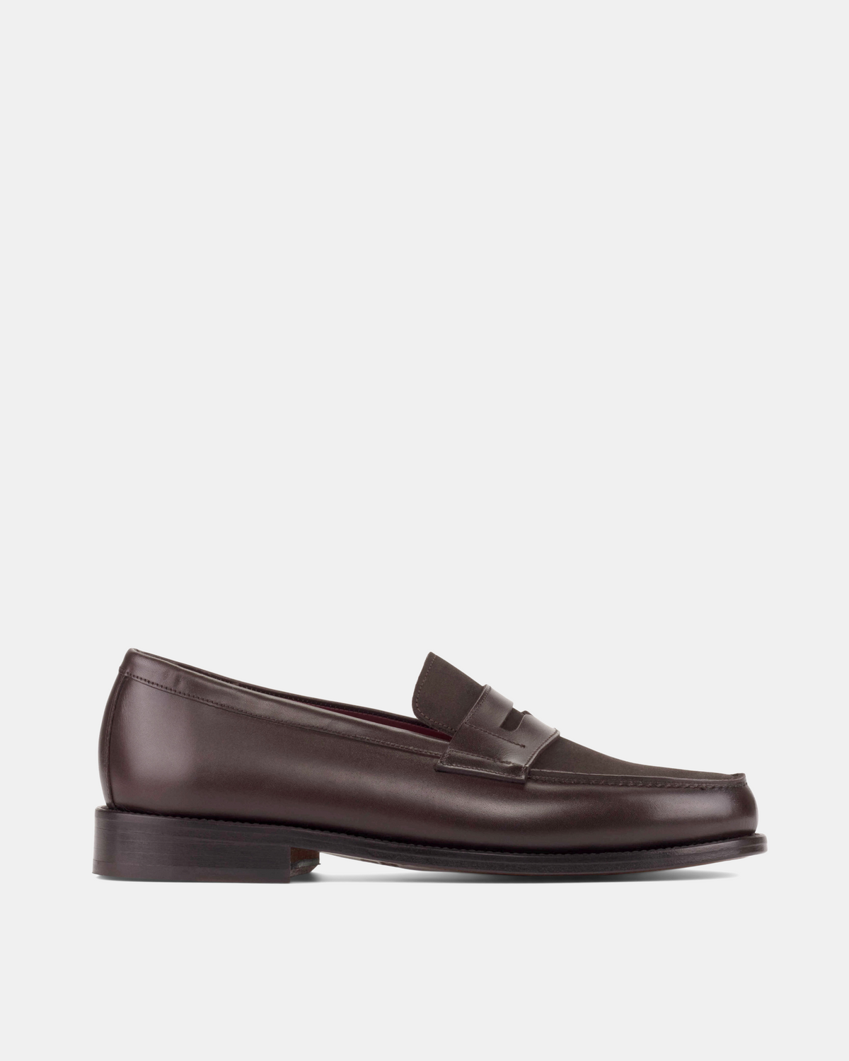 Henry Brown Calf &amp; Suede Penny Loafer - 144