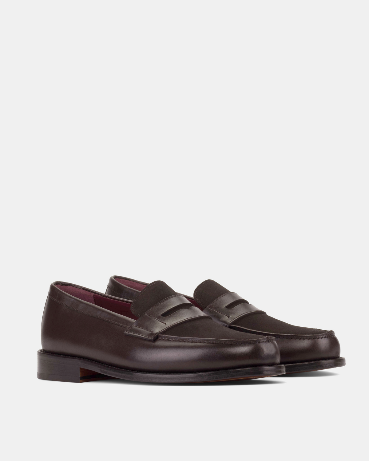 Henry Brown Calf &amp; Suede Penny Loafer - 144