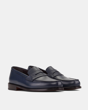 Henry Navy Calf Penny Loafer - 144