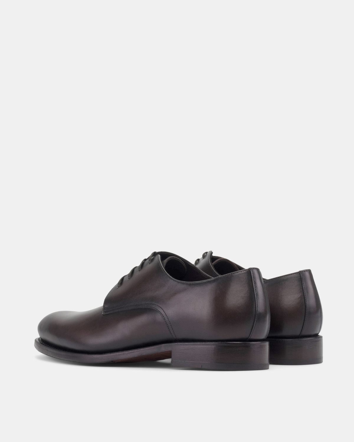 Marco Derby in Dark Brown Calf with Half-Rubber Soles - 675