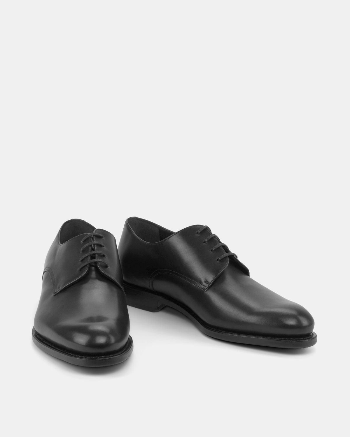 Marco Derby in Black with Half-Rubber Soles - 675