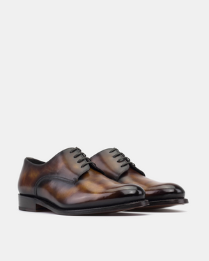 Marco Derby in Fire Patina with Half-Rubber Soles - 675