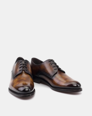 Marco Derby in Fire Patina with Half-Rubber Soles - 675