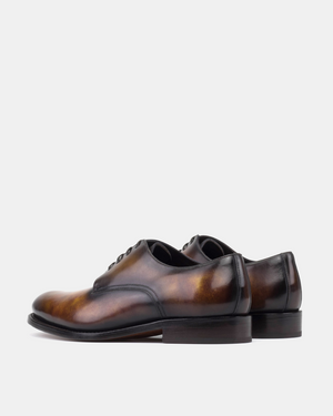 Marco Derby in Fire Patina with Half-Rubber Soles - 675