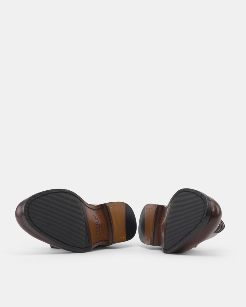 [SALE] - Marco Derby in Tobacco Calf with Half-Rubber Soles - 675