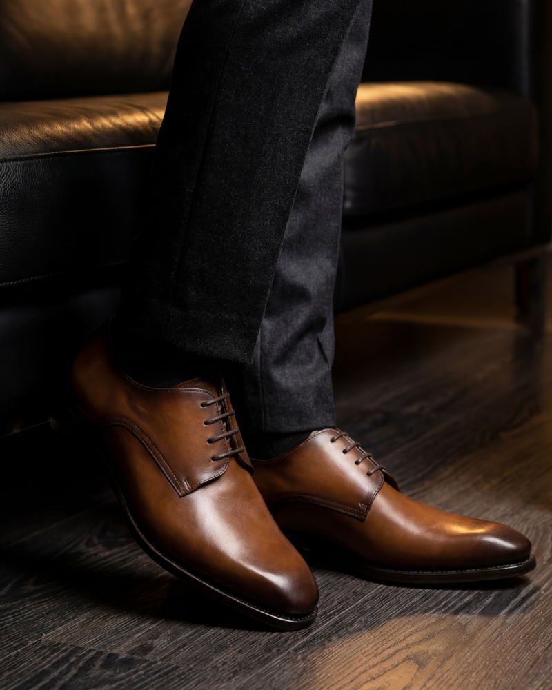 Marco Tobacco Derby Shoe - 722