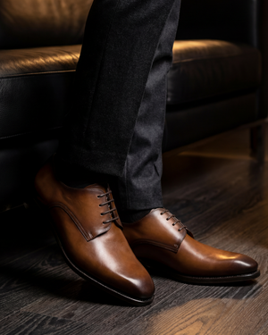 Marco Tobacco Derby Shoe - 722