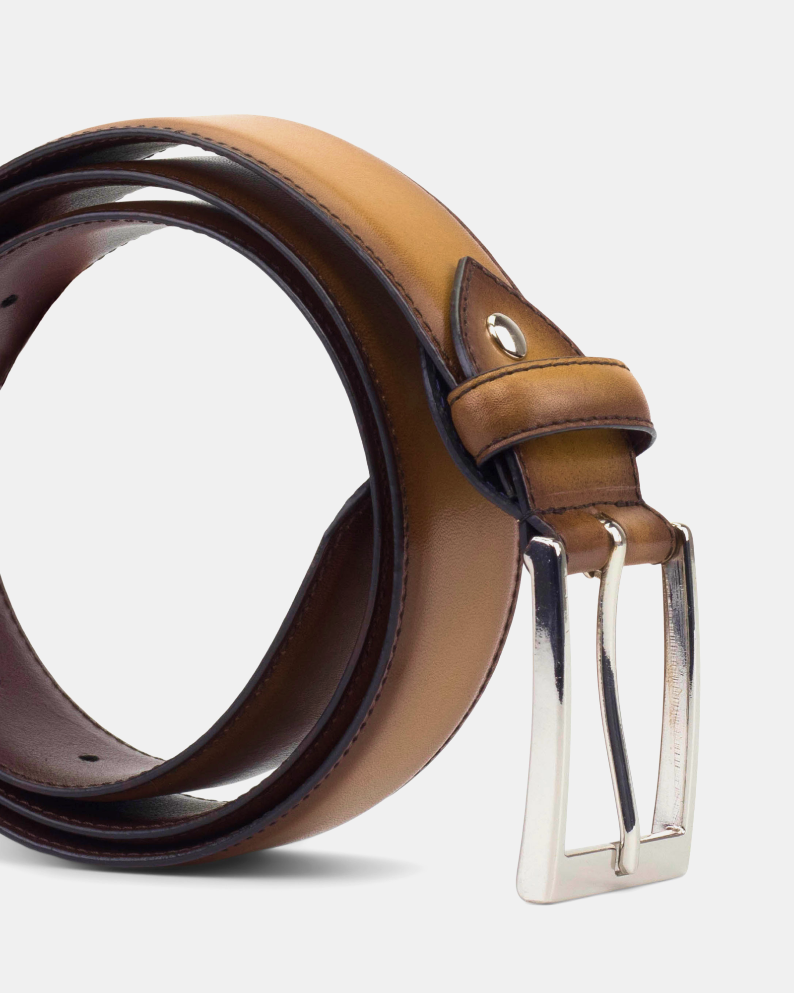 Matching Belt - Mustard Hand-Burnished Calfskin